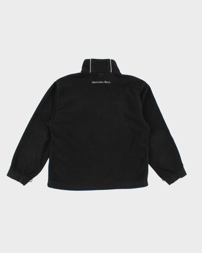 Mens Black Mercedes Benz |Fleece Zip Up Jacket - M