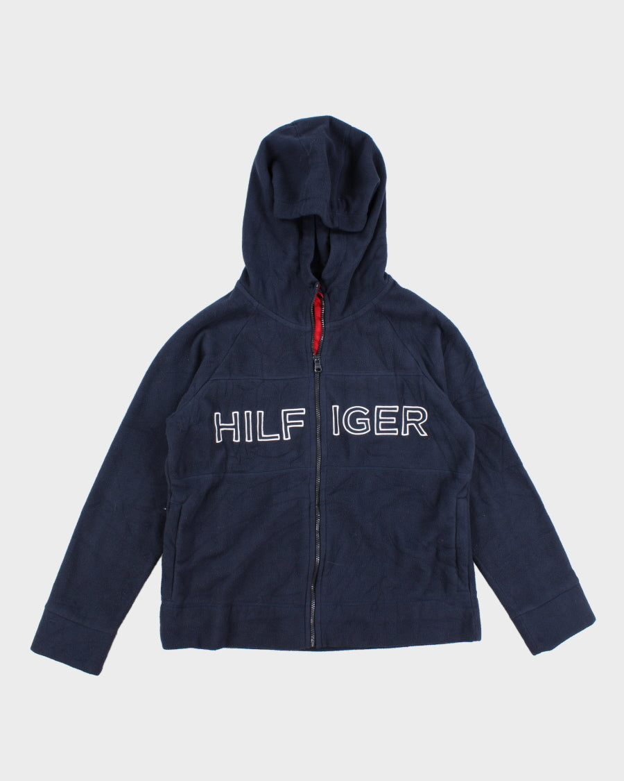 Mens Navy Tommy Hilfiger Zip Up Fleece Hoodie - L