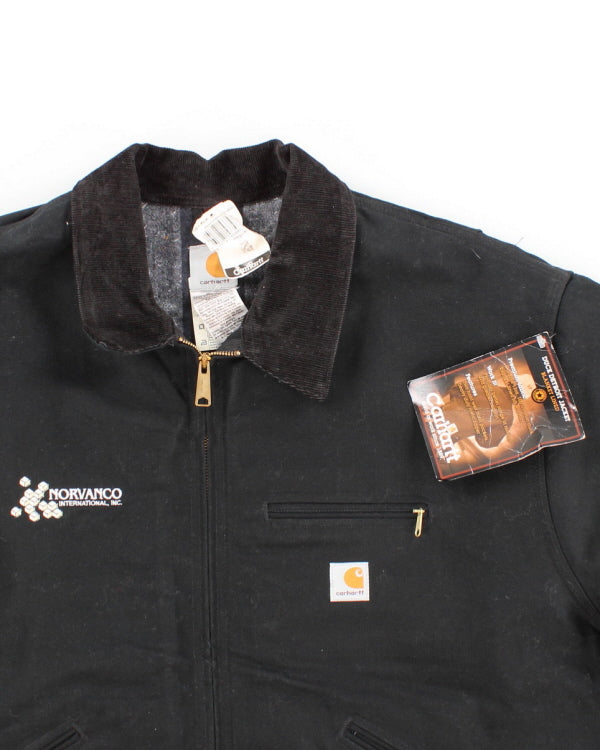 Mens New With Tags Deadstock Black Carhartt Duck Detroit Jacket - XL