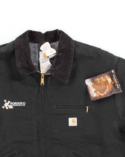 Mens New With Tags Deadstock Black Carhartt Duck Detroit Jacket - XL