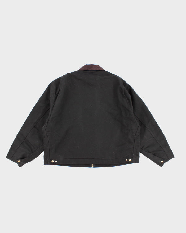 Mens Black Carhartt Plumping Embroidered Duck Jacket - XL