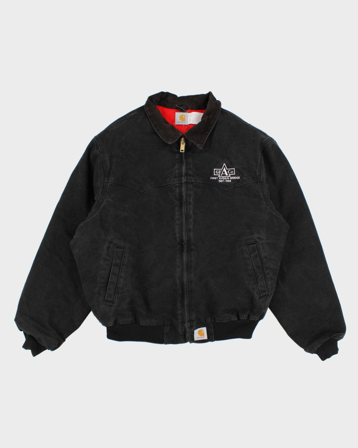 Vintage 90s Carhartt Faded Black Work Wear Jacket - XL