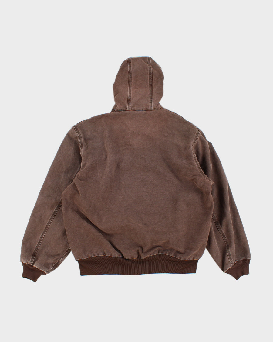 00s Carhartt Dream Wear Hooded Brown Work Jacket - L