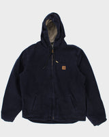 Vintage Carhartt Hooded Fleece Lined Winter Work Wear Jacket - XL Tall