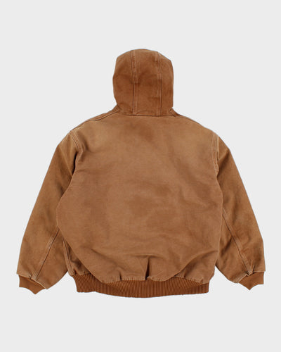 00s Carhartt Hooded Fleece Lined Work Wear Jacket - XL