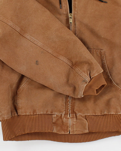 00s Carhartt Hooded Fleece Lined Work Wear Jacket - XL
