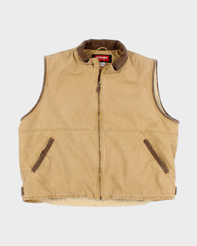 Vintage Wrangler Sherpa Lined Sleeveless Jacket - XL
