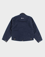 Vintage Carhartt Fleece Lined Navy Work Wear Jacket - XL