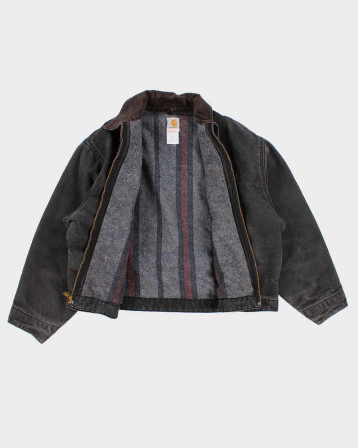 Vintage Carhartt Dream Wear Faded Black Fleece Lined Work Wear Jacket - XXXL