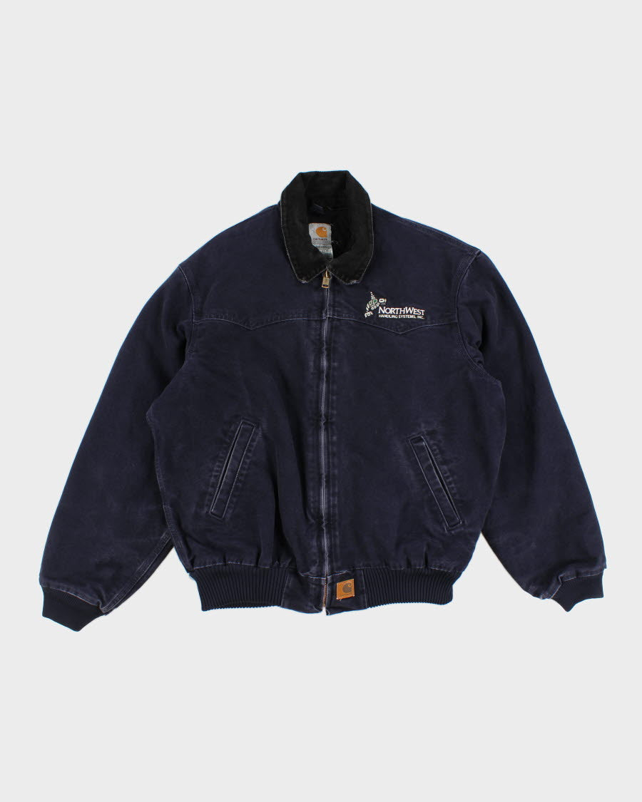 Vintage Carhartt Navy Work Wear Jacket - L