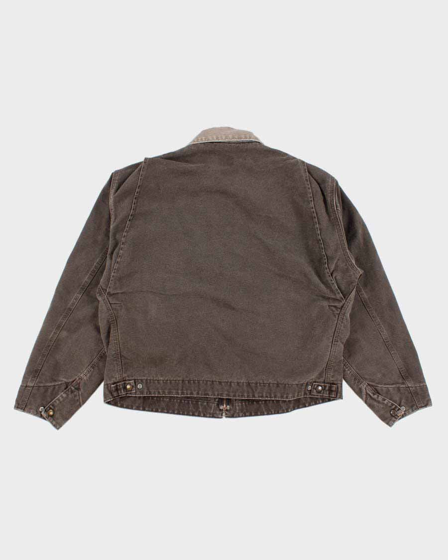 Vintage Carhartt Fleece Lined Brown Work Wear Jacket - XL