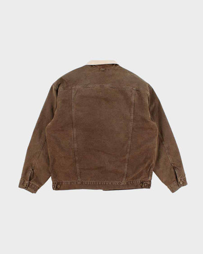 Vintage Carhartt Fleece Lined Work Wear Trucker Jacket - XXL Tall