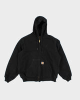 Carhartt Black Hooded Work Wear Jacket - M