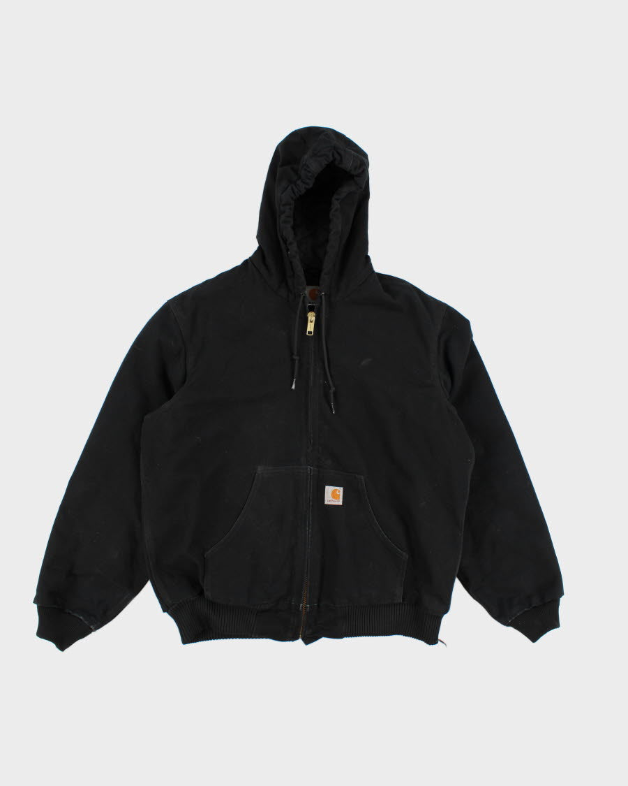 Carhartt Black Hooded Work Wear Jacket - M