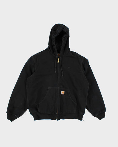 Carhartt Black Hooded Work Wear Jacket - M