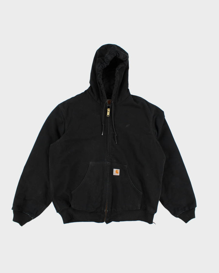 Carhartt Black Hooded Work Wear Jacket - M
