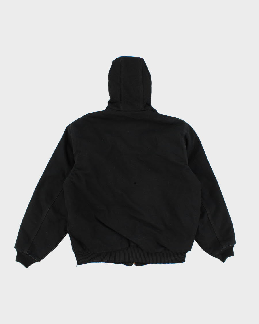 Carhartt Black Hooded Work Wear Jacket - M