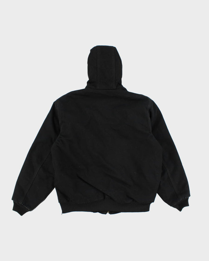 Carhartt Black Hooded Work Wear Jacket - M