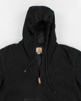 Carhartt Black Hooded Work Wear Jacket - M
