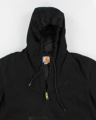 Carhartt Black Hooded Work Wear Jacket - M