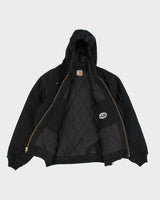 Carhartt Black Hooded Work Wear Jacket - M