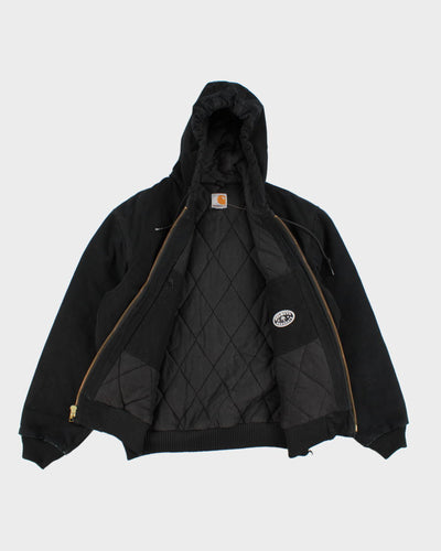 Carhartt Black Hooded Work Wear Jacket - M