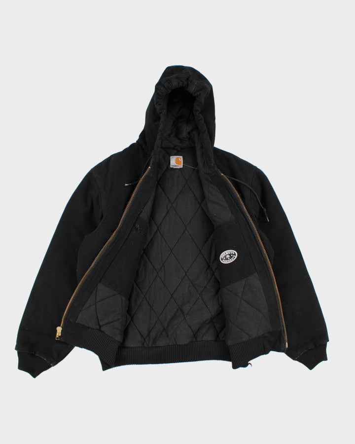 Carhartt Black Hooded Work Wear Jacket - M