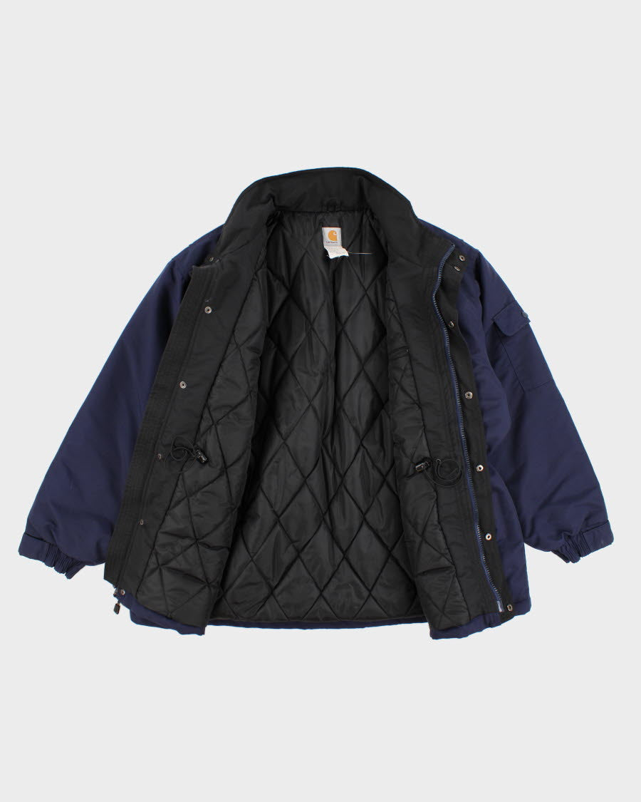 Vintage men s Blue Carhartt Padded Winter Jacket XXL Rokit