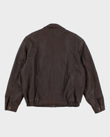 Reilly Olmes Fleece Lined Dreamy Brown Leather Jacket - L