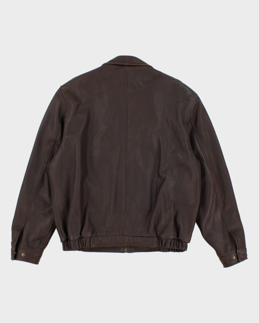 Reilly Olmes Fleece Lined Dreamy Brown Leather Jacket - L