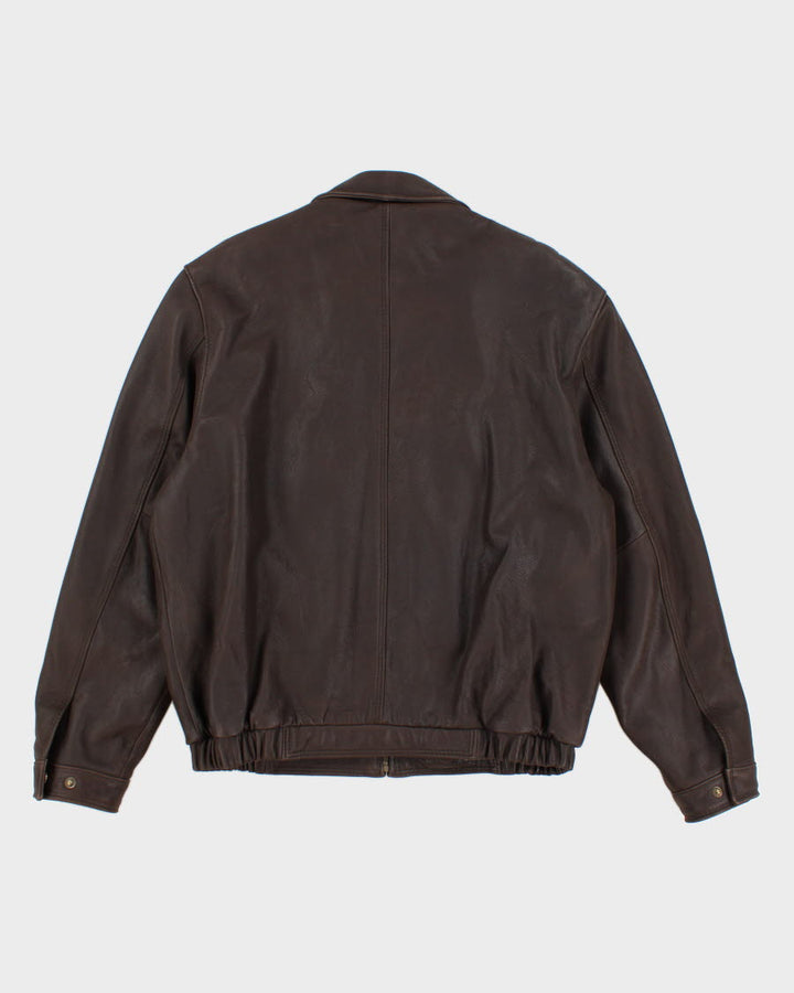 Reilly Olmes Fleece Lined Dreamy Brown Leather Jacket - L