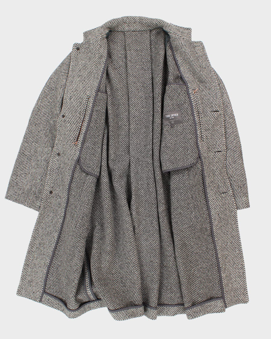 Men's Todd Snyder Wool Blend Grey Over Coat - M