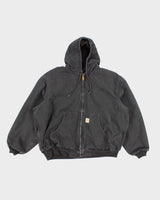 Vintage Men's Dark Blue  Hooded Carhartt Jacket XXl/3XL