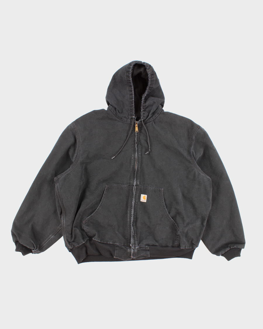 Vintage Men's Dark Blue  Hooded Carhartt Jacket XXl/3XL