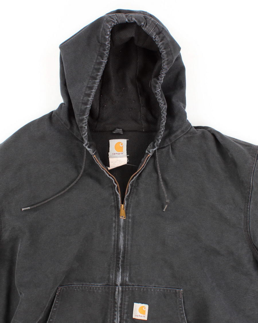 Vintage Men's Dark Blue  Hooded Carhartt Jacket XXl/3XL