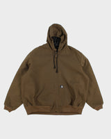 Vintage Men's Green Zip Up Hooded Carhartt Jacket - XXXL