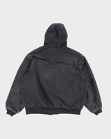 Vintage Men's Blue Zip Up Hooded Carhartt Jacket - XXL