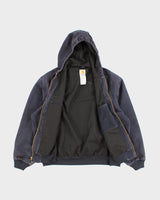 Vintage Men's Blue Zip Up Hooded Carhartt Jacket - XXL