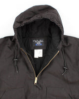Men's Black Wallo Work Wear Hooded Zip-up Jacket - XXL