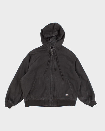 Men's Black Dickies Hooded Zip-up Jacket - XL