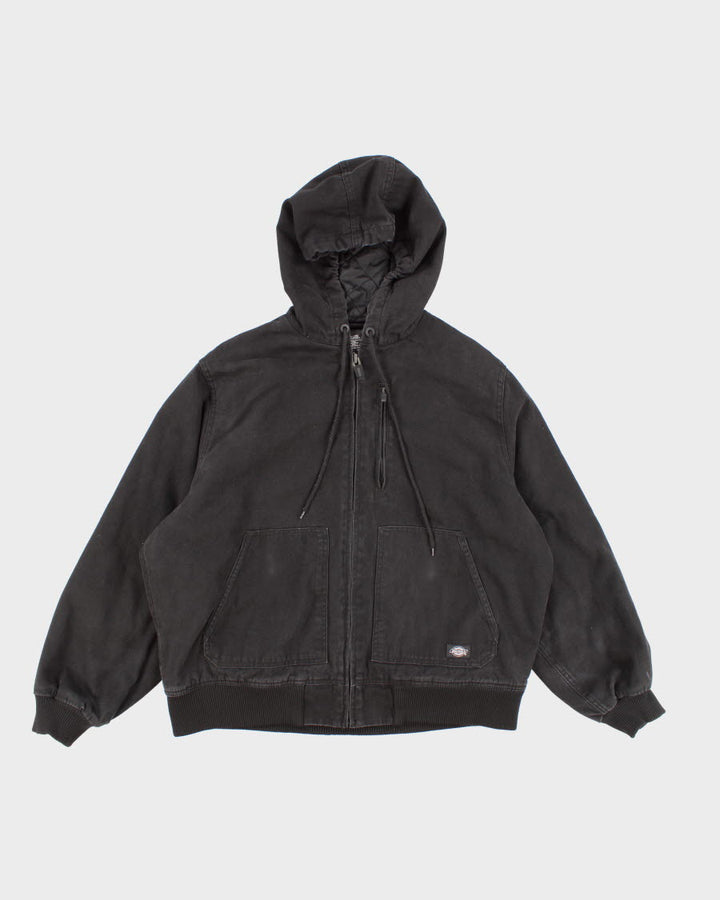 Men's Black Dickies Hooded Zip-up Jacket - XL