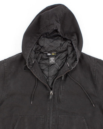 Men's Black Dickies Hooded Zip-up Jacket - XL