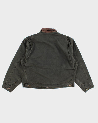Vintage Men's Green Carhartt Fleece Lined Detroit Jacket - XL