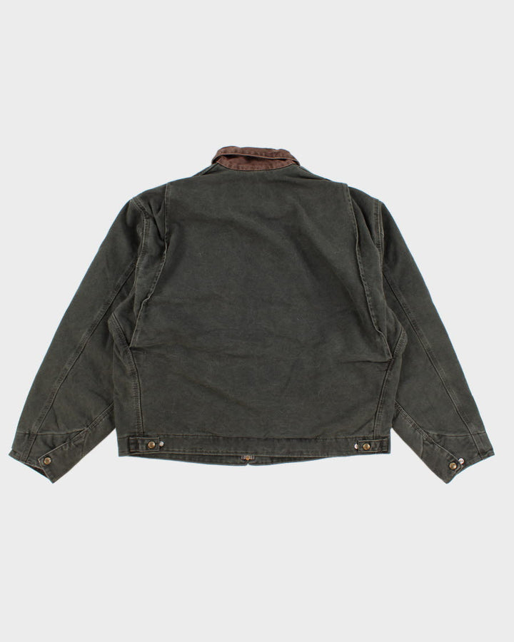 Vintage Men's Green Carhartt Fleece Lined Detroit Jacket - XL
