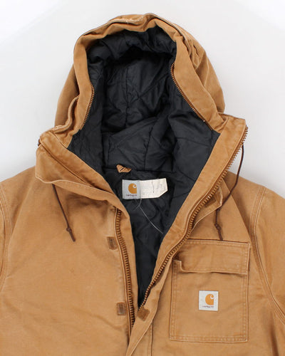 Vintage Carhartt High Neck Hooded Work Wear Jacket - XL
