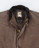 Vintage Carhartt Fleece Lined Brown Work Wear Coat - L