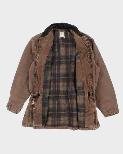 Vintage Carhartt Fleece Lined Brown Work Wear Coat - L