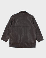 Vintage Men's Danier Brown Long Leather coat - XL