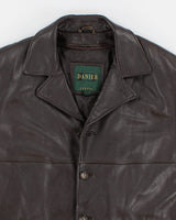 Vintage Men's Danier Brown Long Leather coat - XL