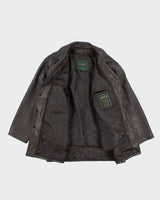 Vintage Men's Danier Brown Long Leather coat - XL